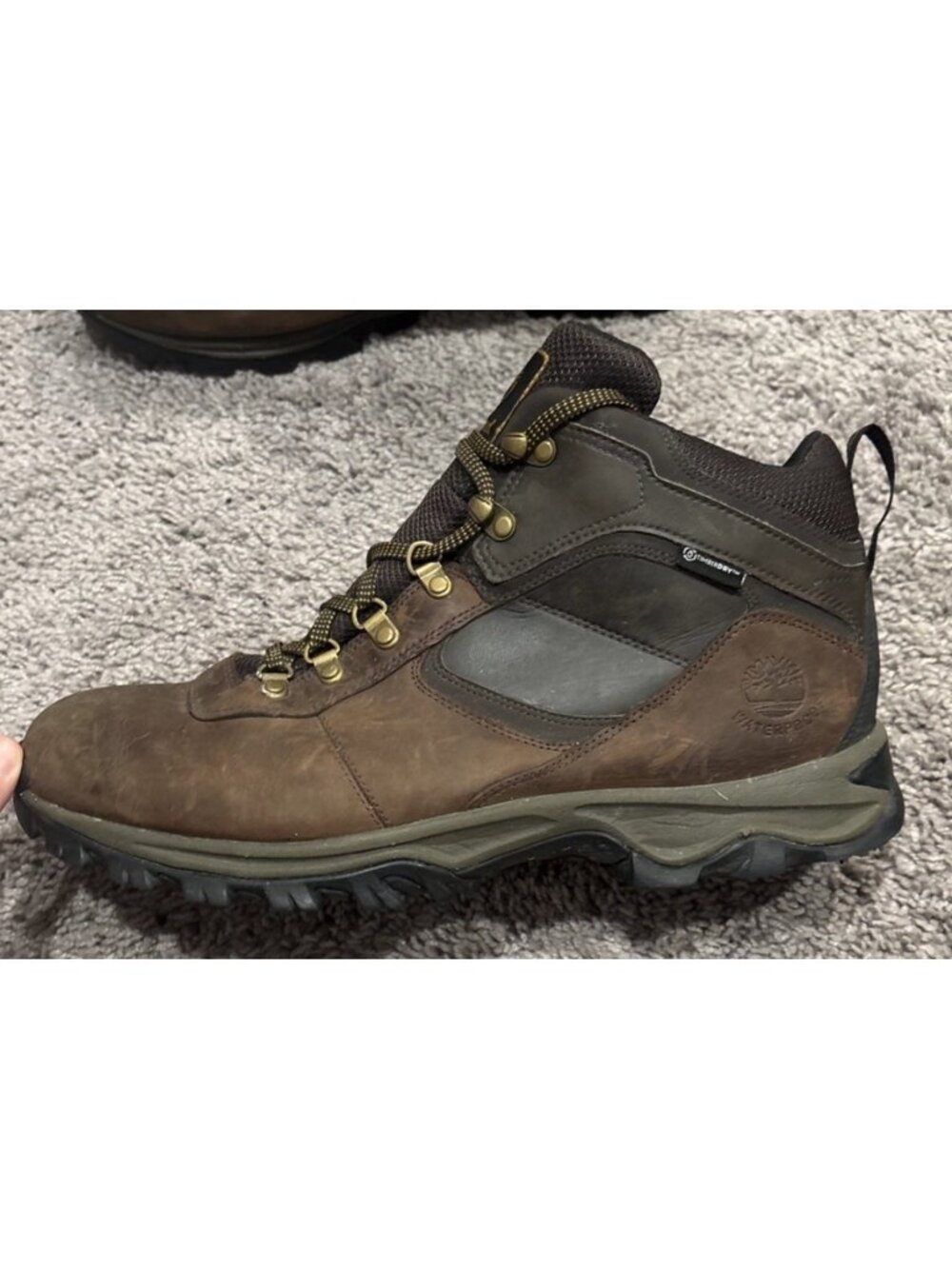 Timberland A1648 Men’s 13 Brown Waterproof Hiking Boots Anti-Fatigue Leather